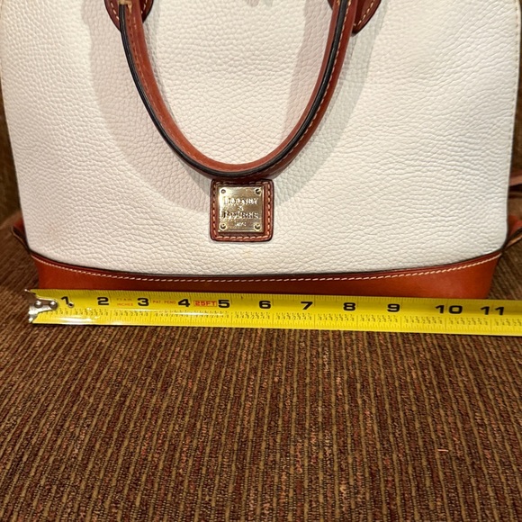 Dooney & Bourke Pebble Grain Zip Zip Satchel in White - Picture 10 of 15